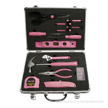 14pcs Lady Pink Tool Set Aluminum Case